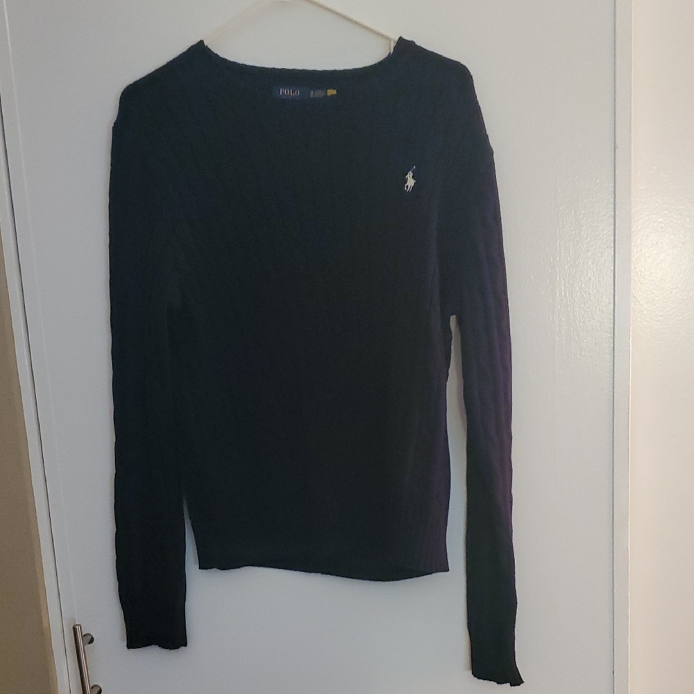 Polo by Ralph Lauren Women's Dark Blue Crew Neck Sweater